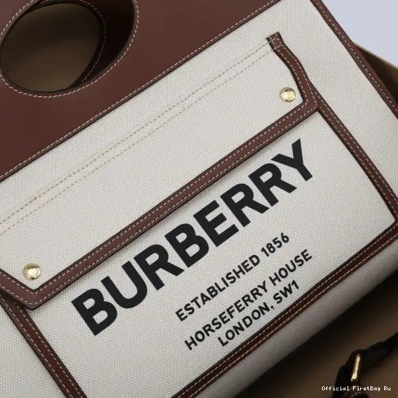 Official First Bag Ru Bag-37*15*34CM Pocket BURBERRY 0603